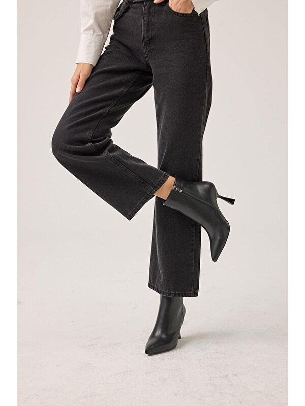 Siyah Kadın Topuklu Bot - Görsel 8