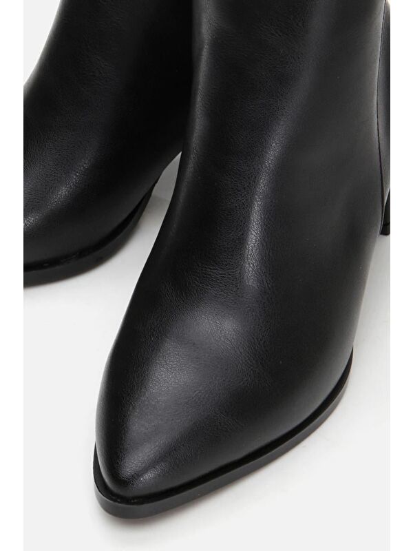 Siyah Kadın Topuklu Bot - Görsel 4