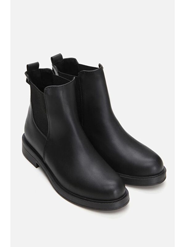 Siyah Kadın Düz Bot - Görsel 3