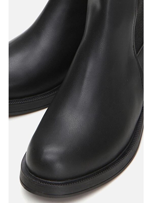 Siyah Kadın Düz Bot - Görsel 4