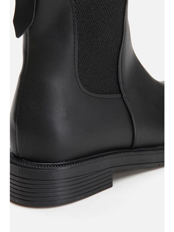 Siyah Kadın Düz Bot - Görsel 5