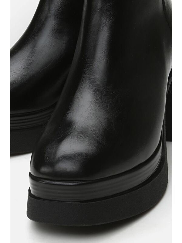 Siyah Kadın Topuklu Bot - Görsel 4