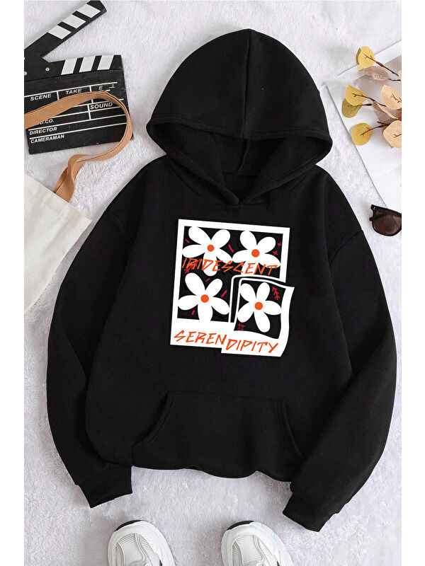 uyguntarz Iridescent Serendipity Baskılı Oversize Sweatshirt