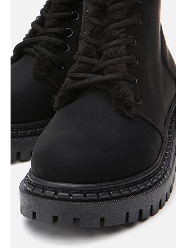 Siyah Kadın Düz Bot - Görsel 4