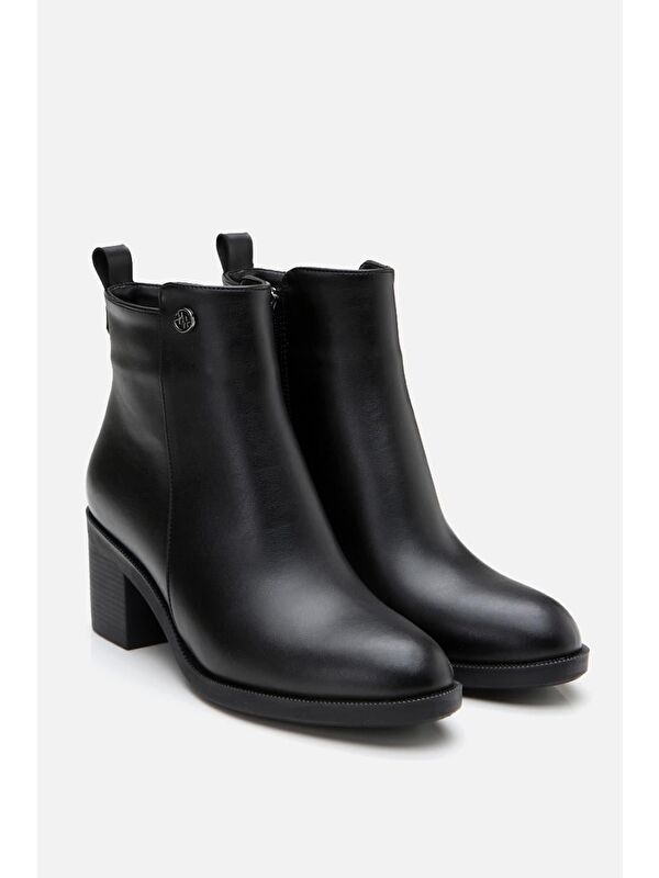 Kadın Fermuarlı Topuklu Bot - Görsel 3