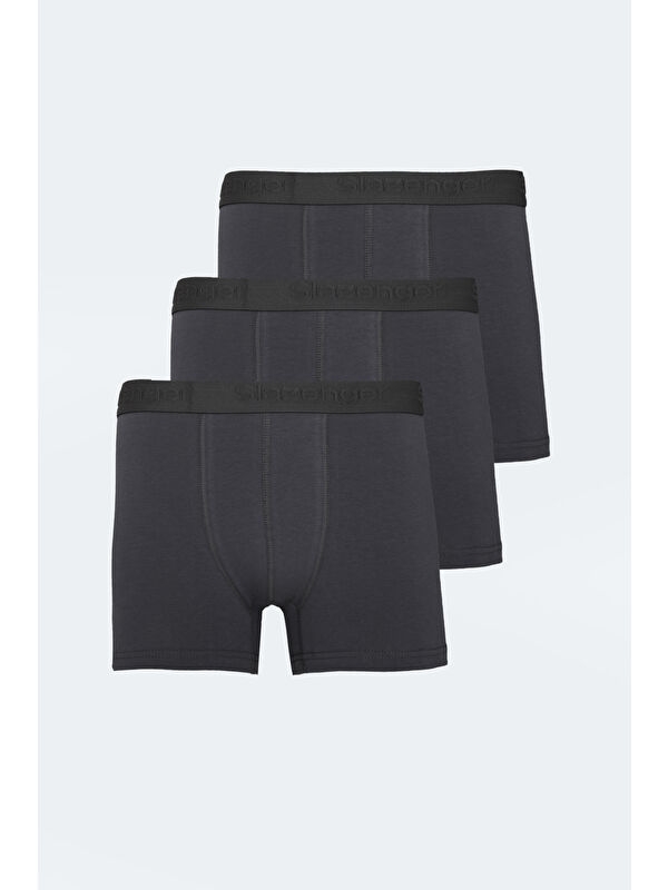 SLAZENGER JAMA 3 lü Set Erkek Koyu Gri Boxer