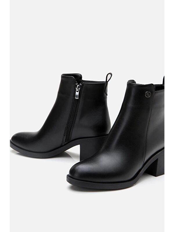 Kadın Fermuarlı Topuklu Bot - Görsel 7