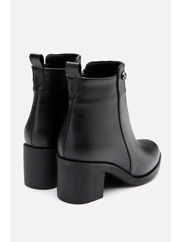 Kadın Fermuarlı Topuklu Bot - Görsel 9