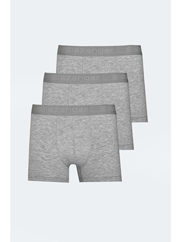 SLAZENGER JAMA 3 lü Set Erkek Gri Boxer