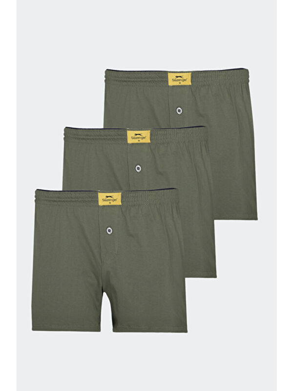 SLAZENGER HE 3 lü Set Erkek Haki Boxer
