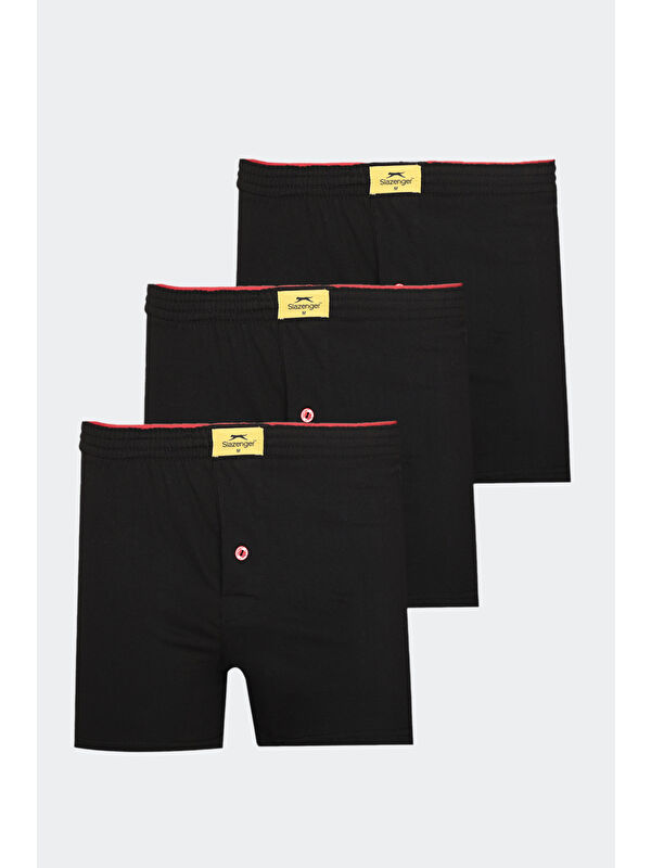 SLAZENGER HE 3 lü Set Erkek Siyah Boxer