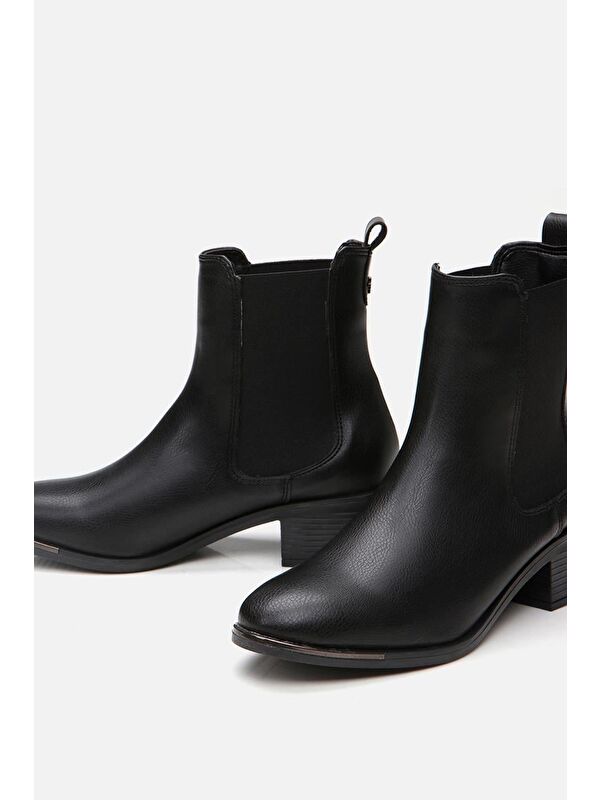 Siyah Kadın Topuklu Bot - Görsel 5