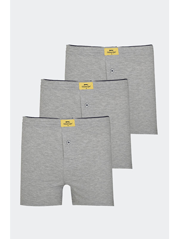 SLAZENGER HE 3 lü Set Erkek Gri Boxer