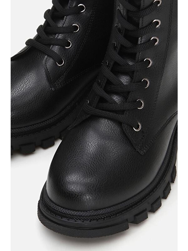 Siyah Kadın Düz Bot - Görsel 4