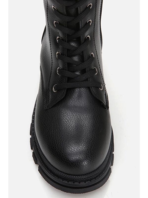 Siyah Kadın Düz Bot - Görsel 5