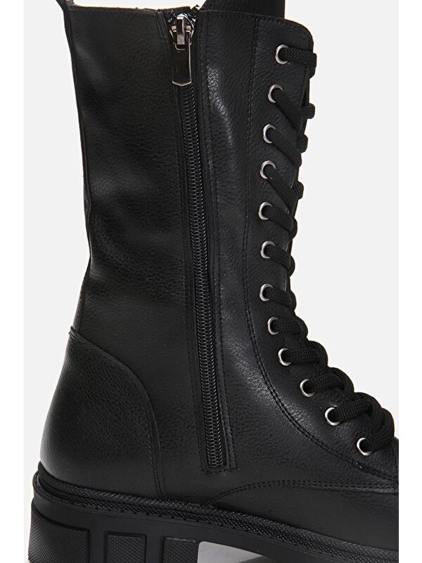 Siyah Kadın Düz Bot - Görsel 6