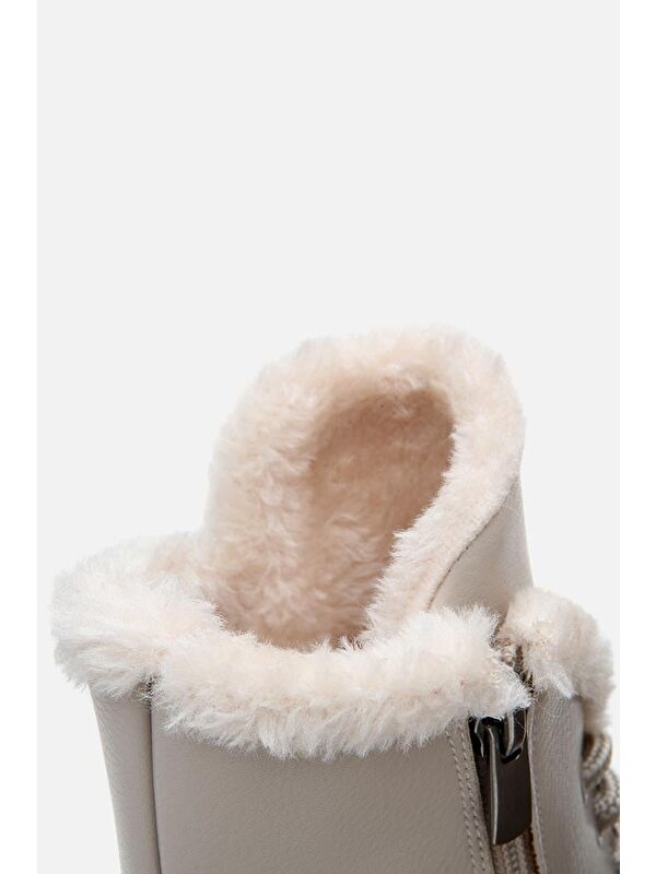 Bej Kadın Düz Bot - Görsel 5