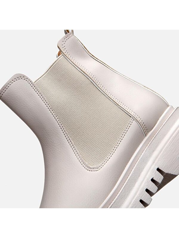 Bej Kadın Düz Bot - Görsel 6