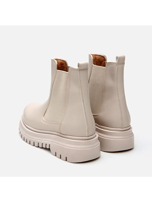Bej Kadın Düz Bot - Görsel 7