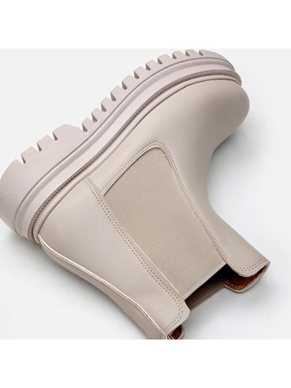 Bej Kadın Düz Bot - Görsel 8