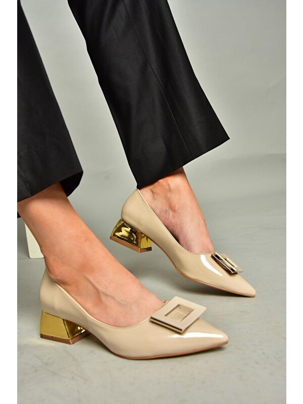 T3145513 Bej Kadın Topuklu Ayakkabı - Görsel 5