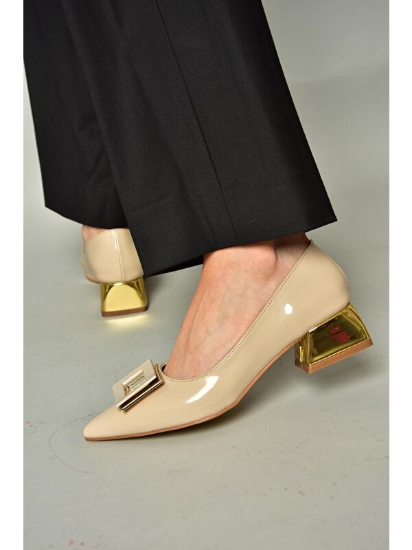 T3145513 Bej Kadın Topuklu Ayakkabı - Görsel 7