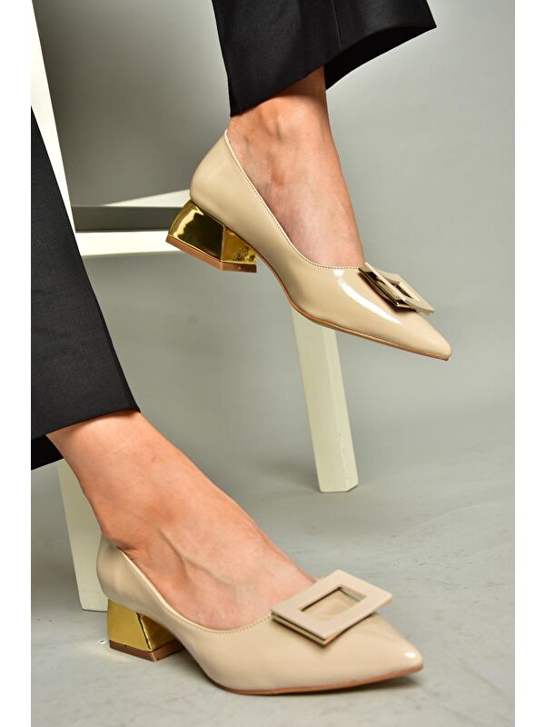 T3145513 Bej Kadın Topuklu Ayakkabı - Görsel 6