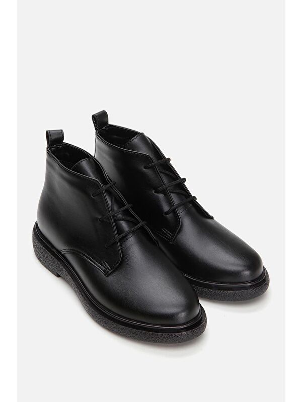 Siyah Kadın Düz Bot - Görsel 3