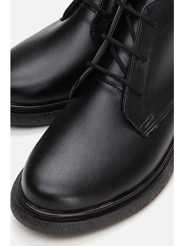 Siyah Kadın Düz Bot - Görsel 4