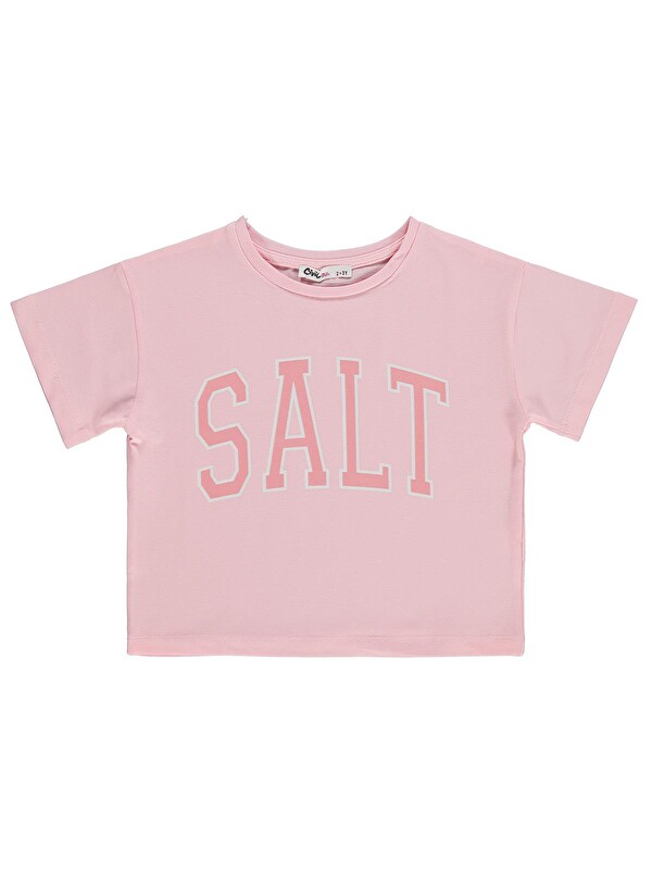Civil Girls Salt Baskılı 2-5 Yaş Tişört - Pembe