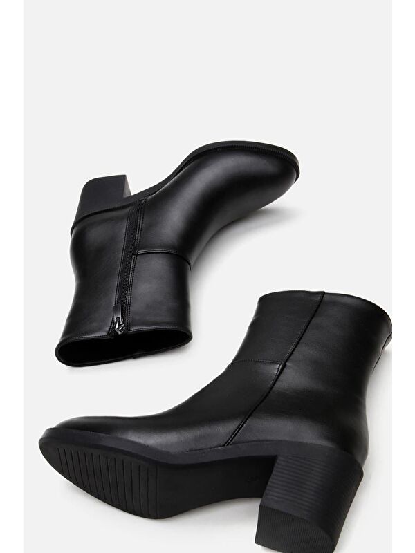 Siyah Kadın Topuklu Bot - Görsel 5