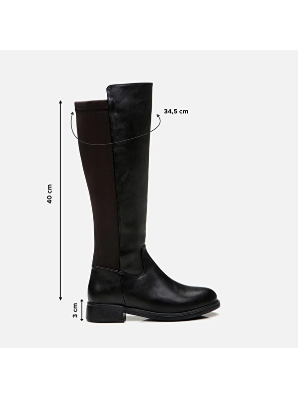 Siyah Kadın Çizme - Görsel 8