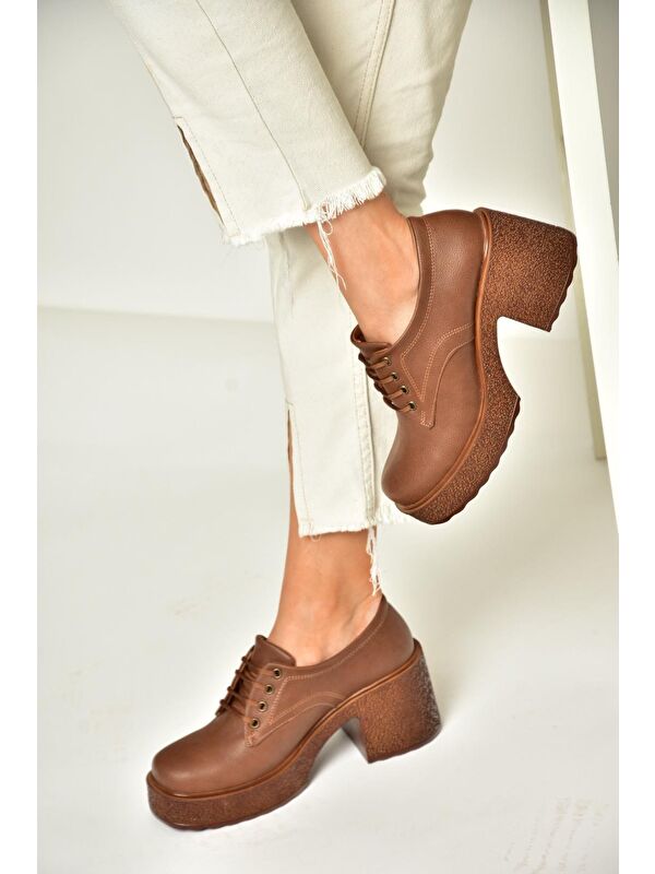 T9961540 Taba Kadın Topuklu Ayakkabı - Görsel 6