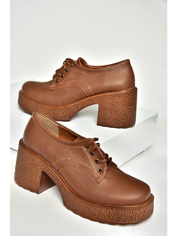 T9961540 Taba Kadın Topuklu Ayakkabı - Görsel 9