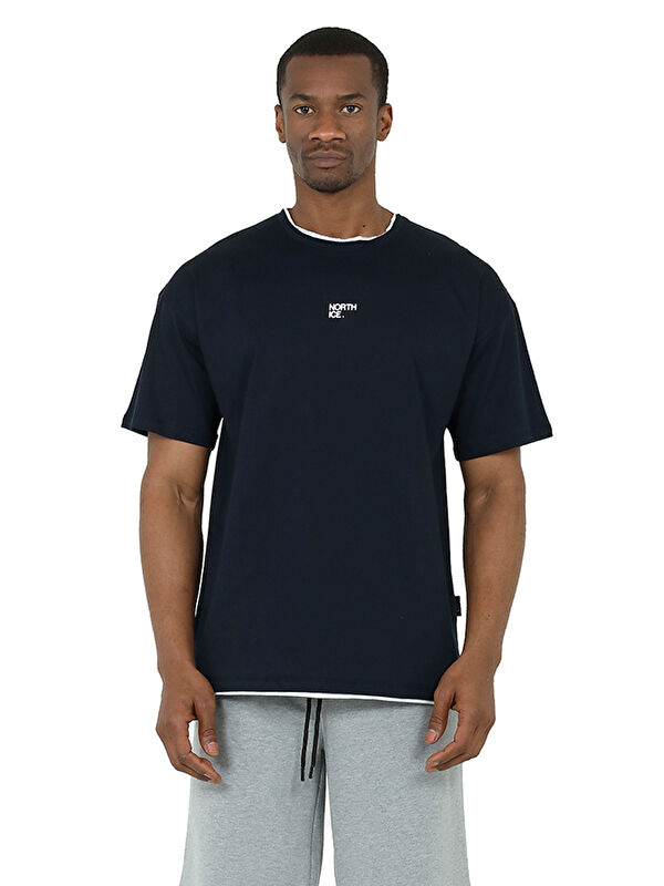 THERMOFORM North Ice Print Wide T-shirt LACİVERT