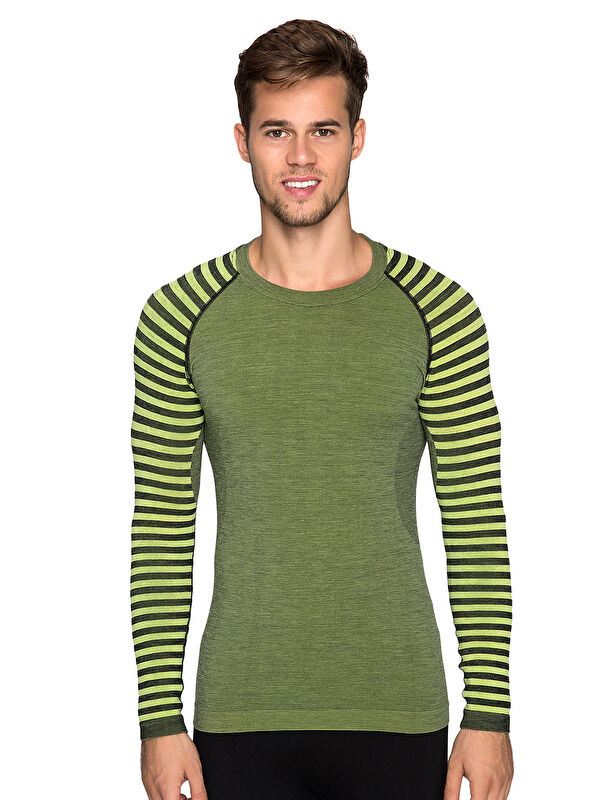 THERMOFORM Ultimate Merıno Erkek Seamless Termal Sweatshirt YESIL
