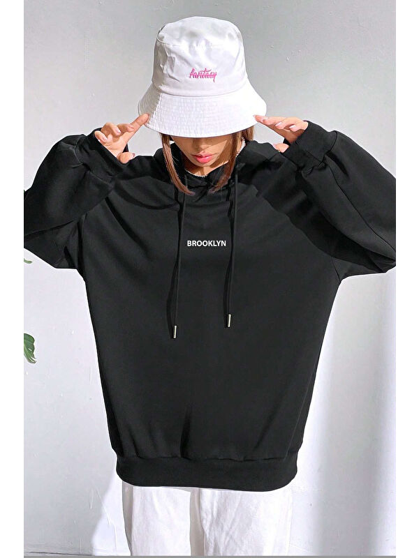 uyguntarz Unisex Oversize Brooklyn Baskılı Sweatshirt