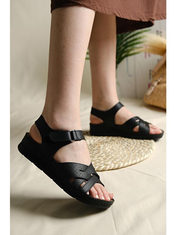 Sera Ortopedik Hafif Taban Günlük Anne Kadın Sandalet - Görsel 2