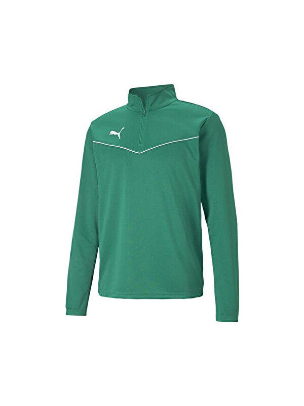 Puma Teamrise 1/4 Zip Top Erkek Futbol Antrenman Uzun Kollu Tişört 65739405 Yeşil