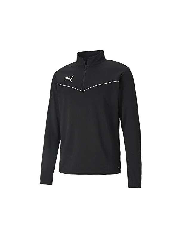 Puma Teamrise 1 4 Zip Top Erkek Futbol Antrenman Uzun Kollu Tişört 65739403 Siyah