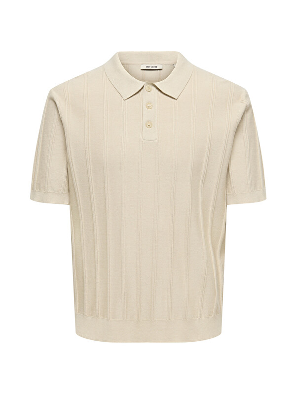 Only&Sons Onsthıjs Çizgili Regular Fit Kısa Kollu Polo Yaka T Shirt 22036558