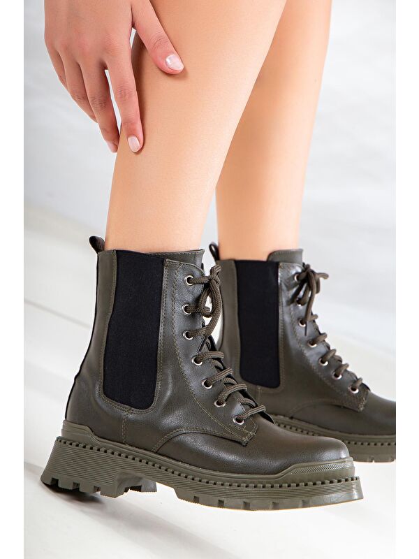 D298 Günlük Ortopedik Kadın Bot Bootie - Görsel 5