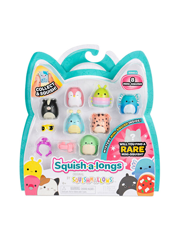Squishmallows Squish-a-longs 8 Figür-Yüzük Set Seri 3 AL0026