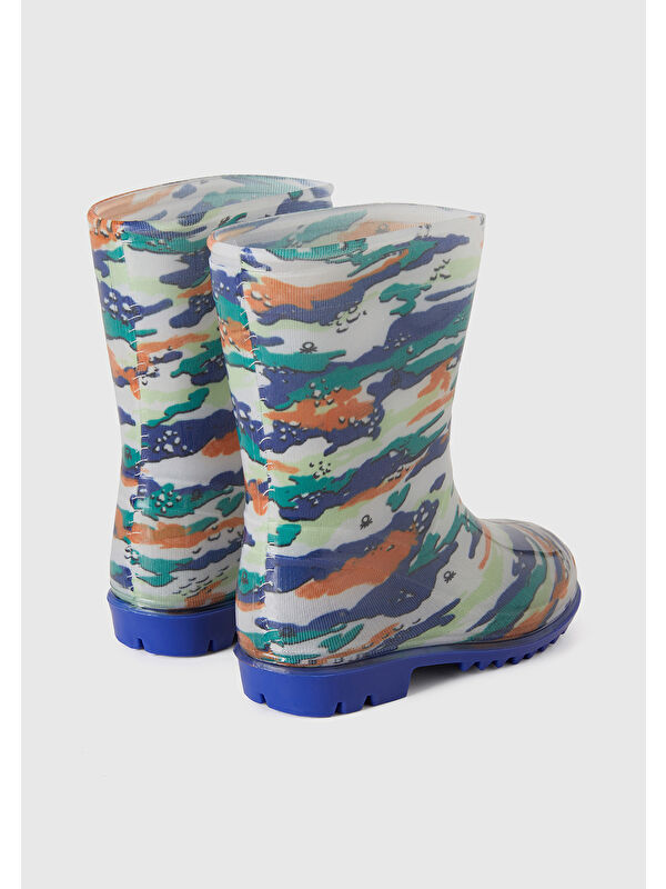 Erkek Çocuk Renkli Kamuflaj Yağmur Çizmesi - Görsel 3
