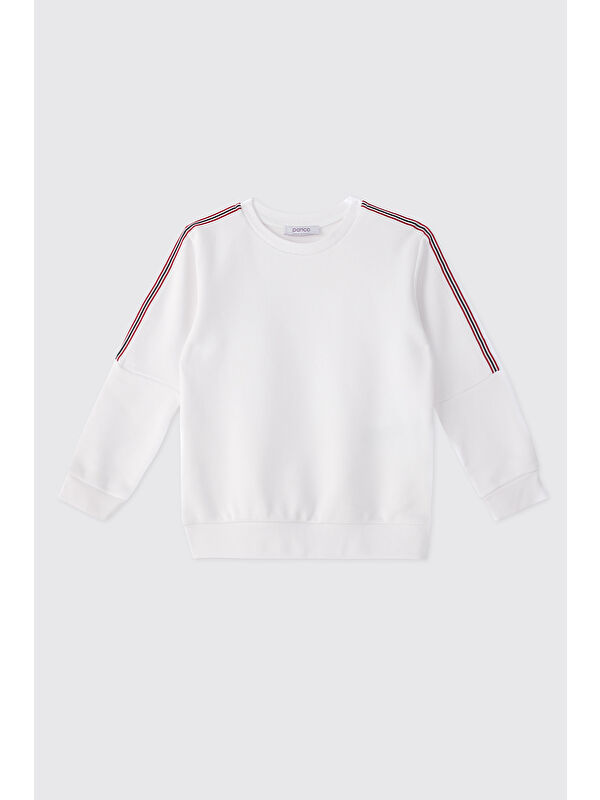 Panço Erkek Çocuk Beyaz Sweatshirt