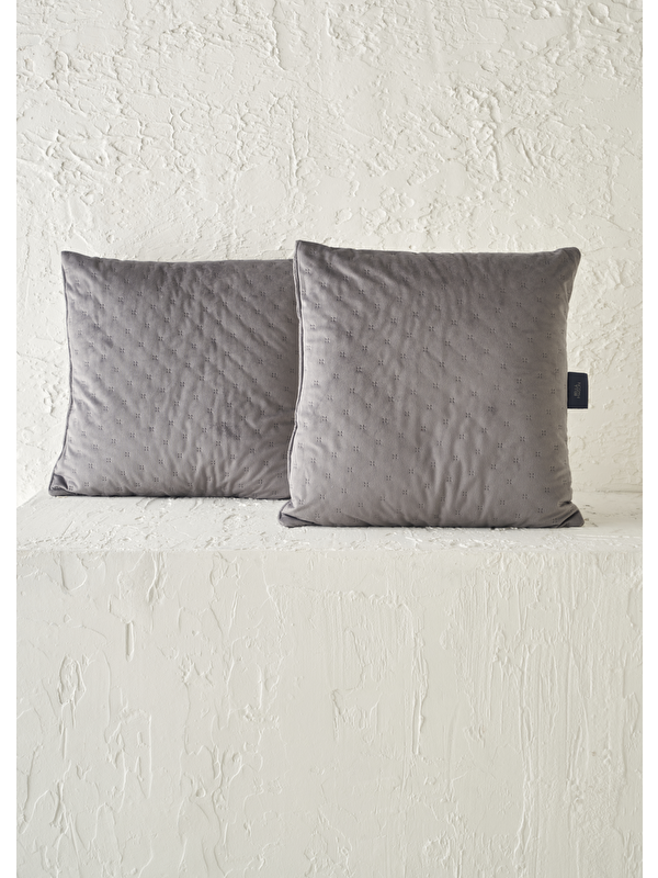 Bella Maison Rita 2'li Dekoratif Kırlent Seti Gri (43x43 cm)