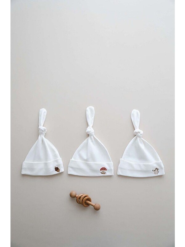 Oh La La Koala For Little Ones 3lü Yenidoğan Nakışlı Şapka Model 1