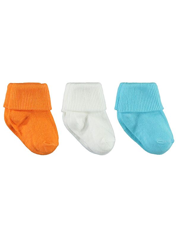 Civil Baby Bebek 3'lü Çorap Set 0-24 Ay Turuncu
