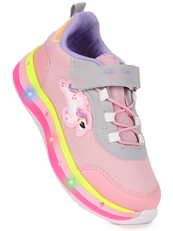 Kiko Kids Venzo Işıklı Cırtlı Kız Çocuk Spor Ayakkabı