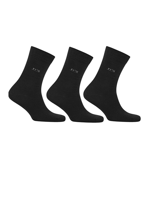 D'S damat Merserise 3lü Çorap Set SİYAH